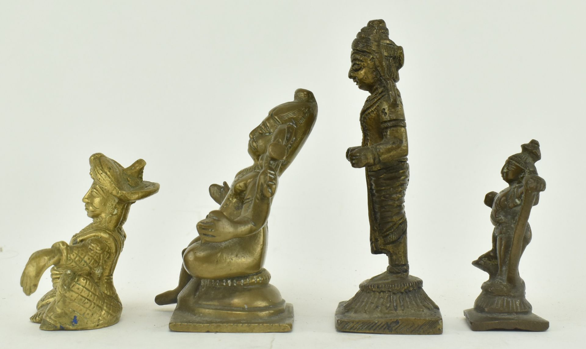 FOUR SOUTH EAST ASIAN AMULET STATUES OF HINDU DEITIES - Image 4 of 5