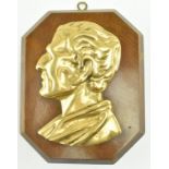 MOUNTED VICTORIAN BRASS WALL PLAQUE POSSIBLY OF SENECA