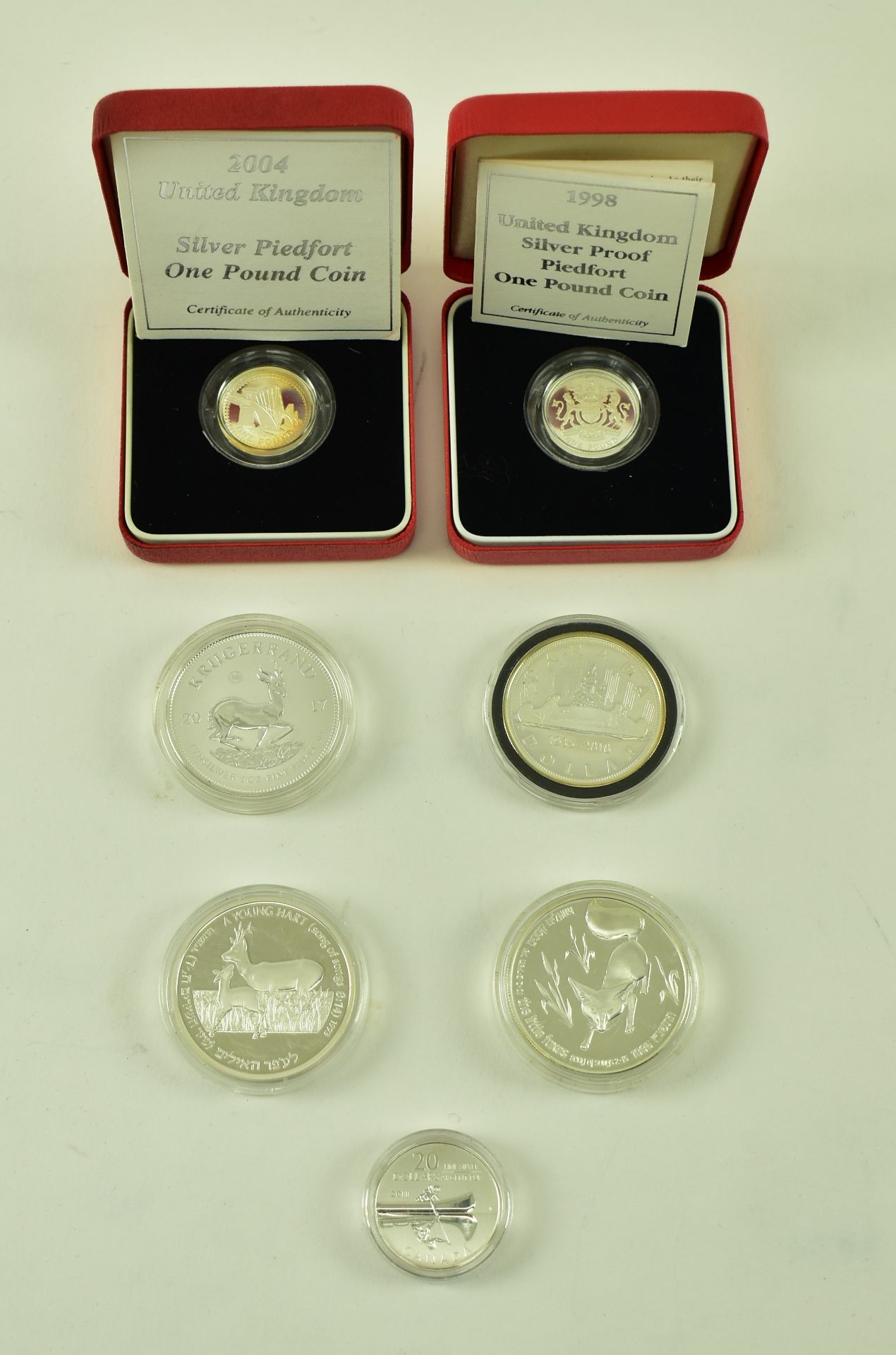 COLLECTION OF UK FOREIGN FINE SILVER PROOF COINS