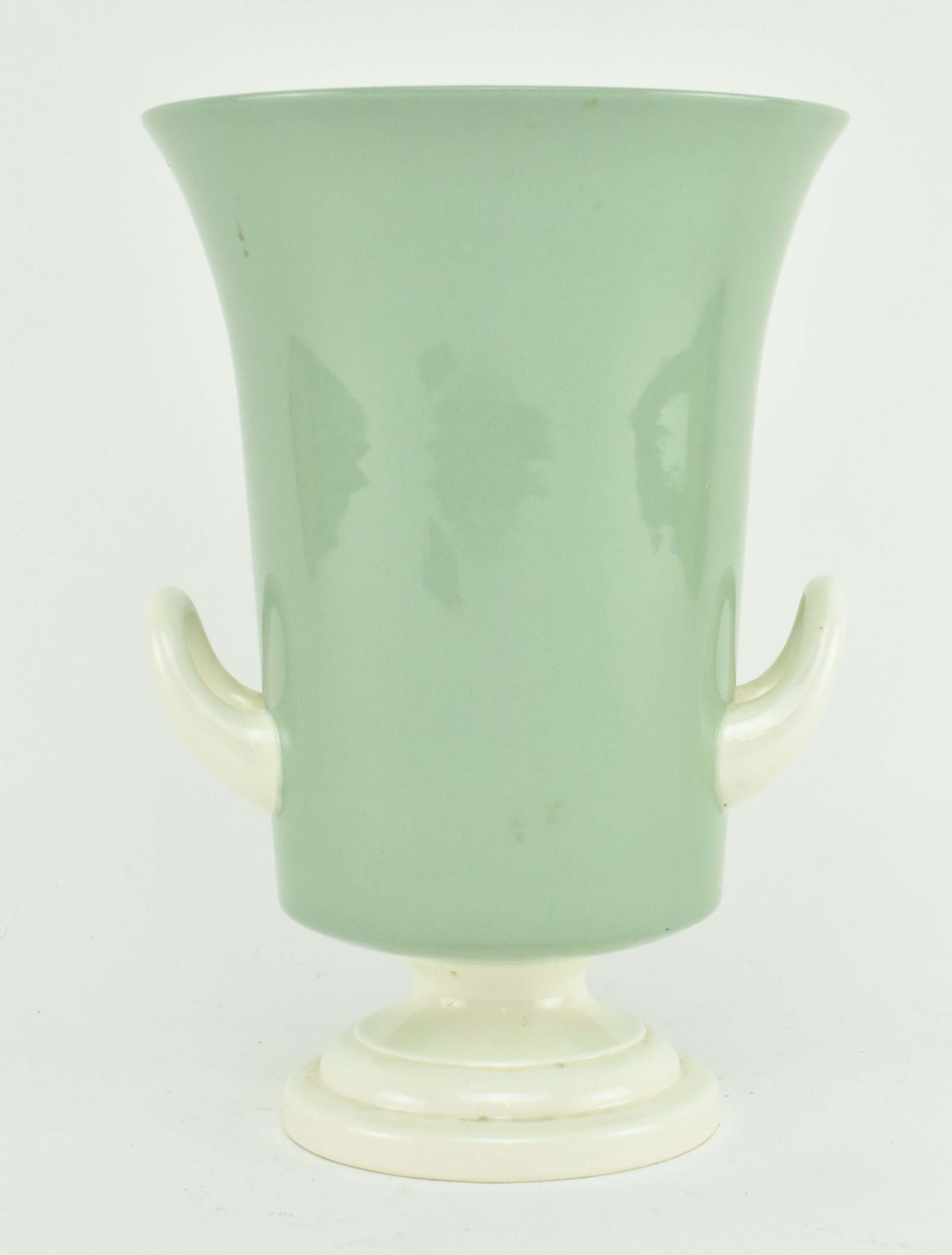 KEITH MURRAY FOR WEDGWOOD - CERAMIC CAMPANA URN IN SAGE