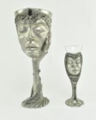 ROYAL SELANGOR - TWO PEWTER LORD OF THE RINGS GOBLETS
