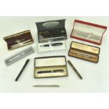 COLLECTION OF VINTAGE FOUNTAIN PENS INCL. PARKER & SHEAFFER