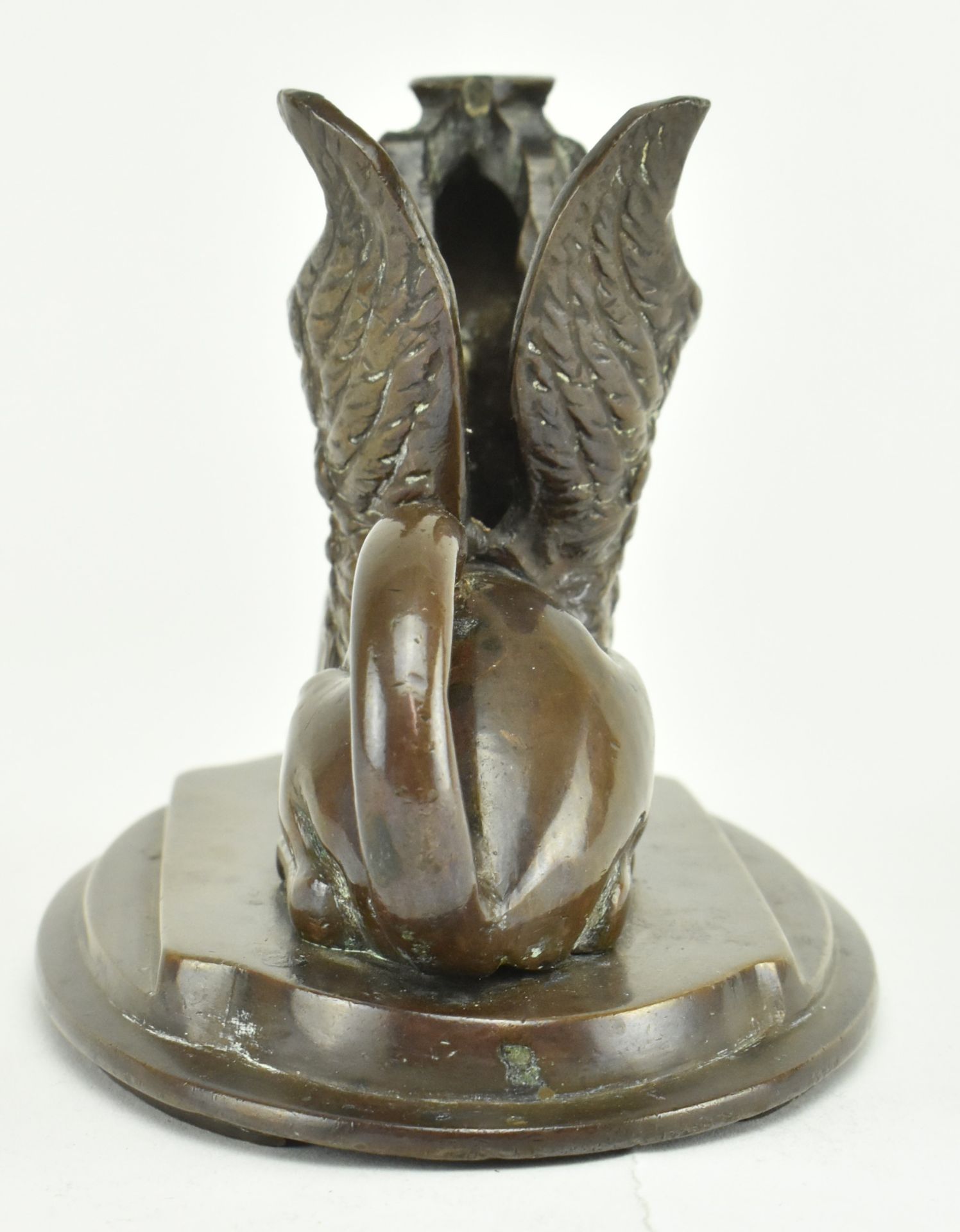 19TH CENTURY BRONZE GRIFFIN CANDLESTICK HOLDER - Image 3 of 6