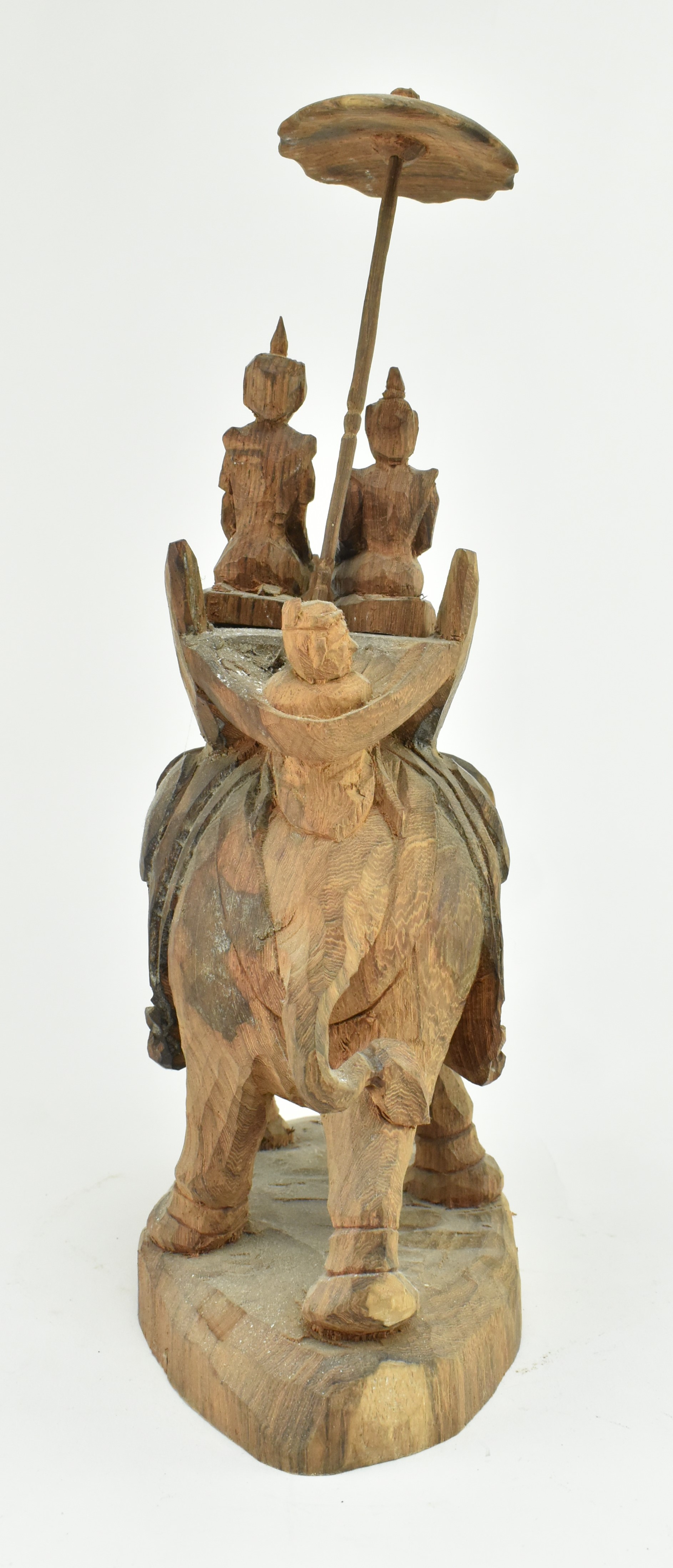 20TH CENTURY HAND CARVED OKIMONO FIGURE OF ELEPHANT - Image 3 of 8