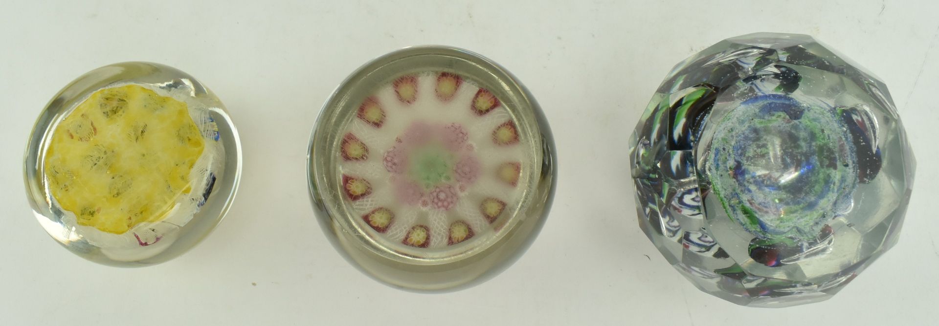 THREE VINTAGE GLASS PAPERWEIGHTS INCL. PERTHSHIRE - Image 6 of 6