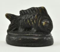 18TH CENTURY SOUTH EAST ASIAN FISH SHAPED OPIUM WEIGHT