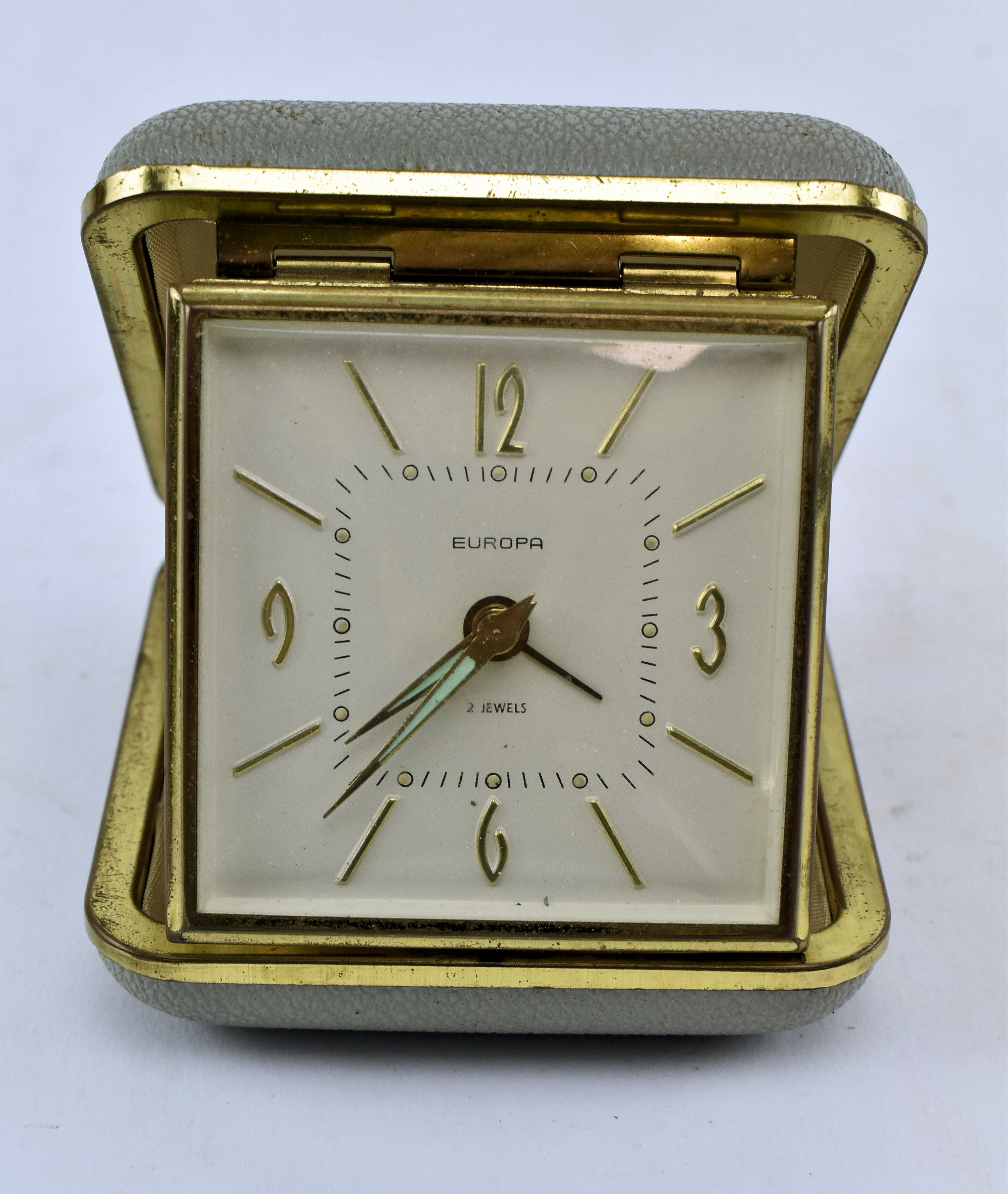c1920 FRENCH JAZ CLOCK AND TWO TRAVEL CLOCKS - Image 7 of 9