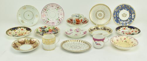 COLLECTION OF 18TH & 19TH CENTURY PORCELAIN SAUCERS