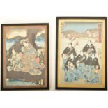 TWO JAPANESE 19TH CENTURY WOODBLOCK PRINTS