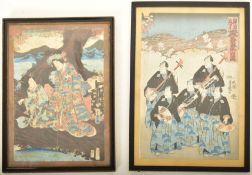 TWO JAPANESE 19TH CENTURY WOODBLOCK PRINTS