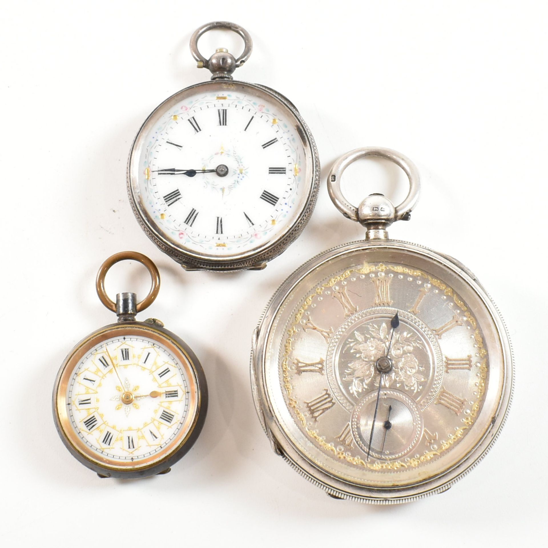 SILVER HALLMARKED CHESTER OPEN FACED POCKET WATCH & OTHERS