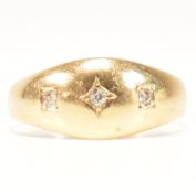 EARLY 20TH CENTURY 18CT GOLD & DIAMOND GYPSY RING