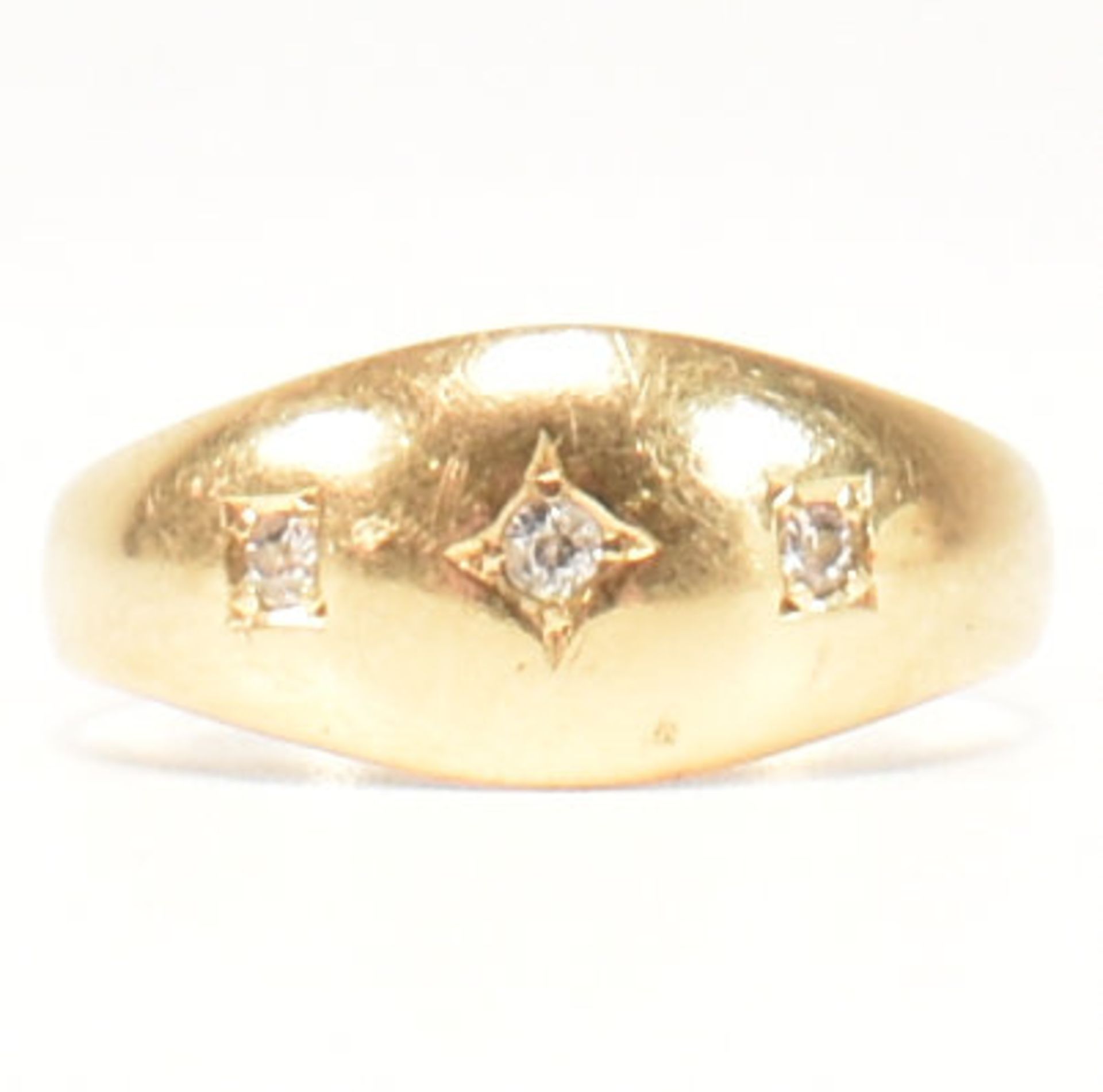 EARLY 20TH CENTURY 18CT GOLD & DIAMOND GYPSY RING