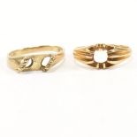 HALLMARKED 18CT RING & 8CT GOLD RING