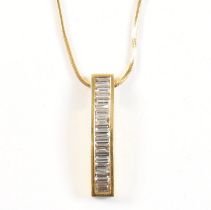 18CT GOLD & DIAMOND PENDANT NECKLACE