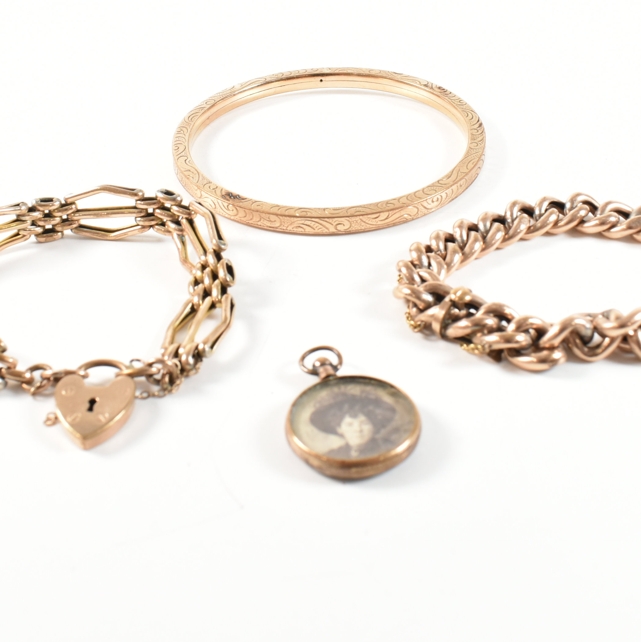 SELECTION OF ANTIQUE & VINTAGE ROLLED GOLD JEWELLERY - Image 2 of 7