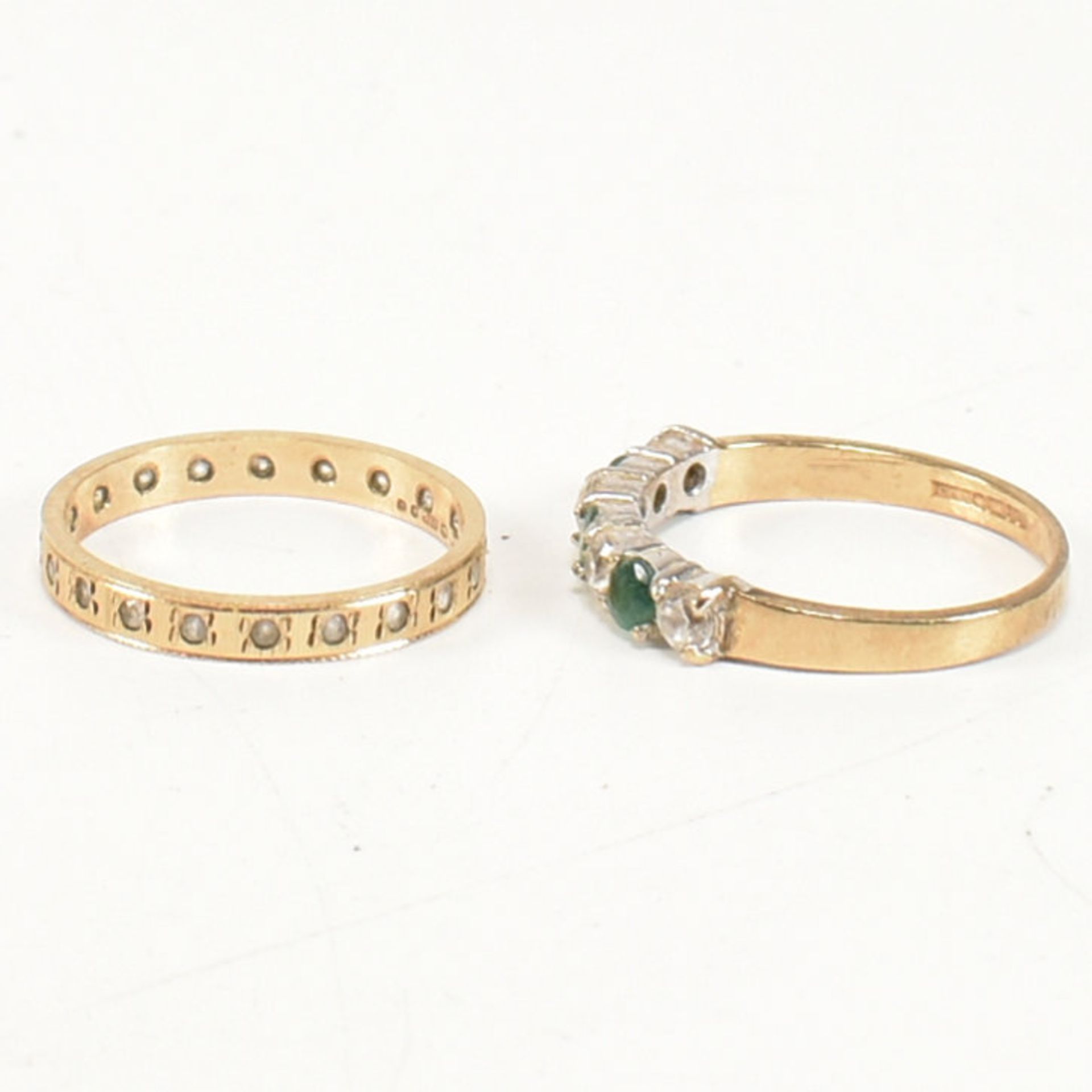 TWO HALLMARKED 9CT GOLD GEM SET RINGS - Image 3 of 11