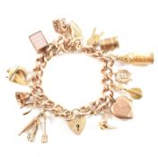 HALLMARKED 9CT GOLD CHARM BRACELET