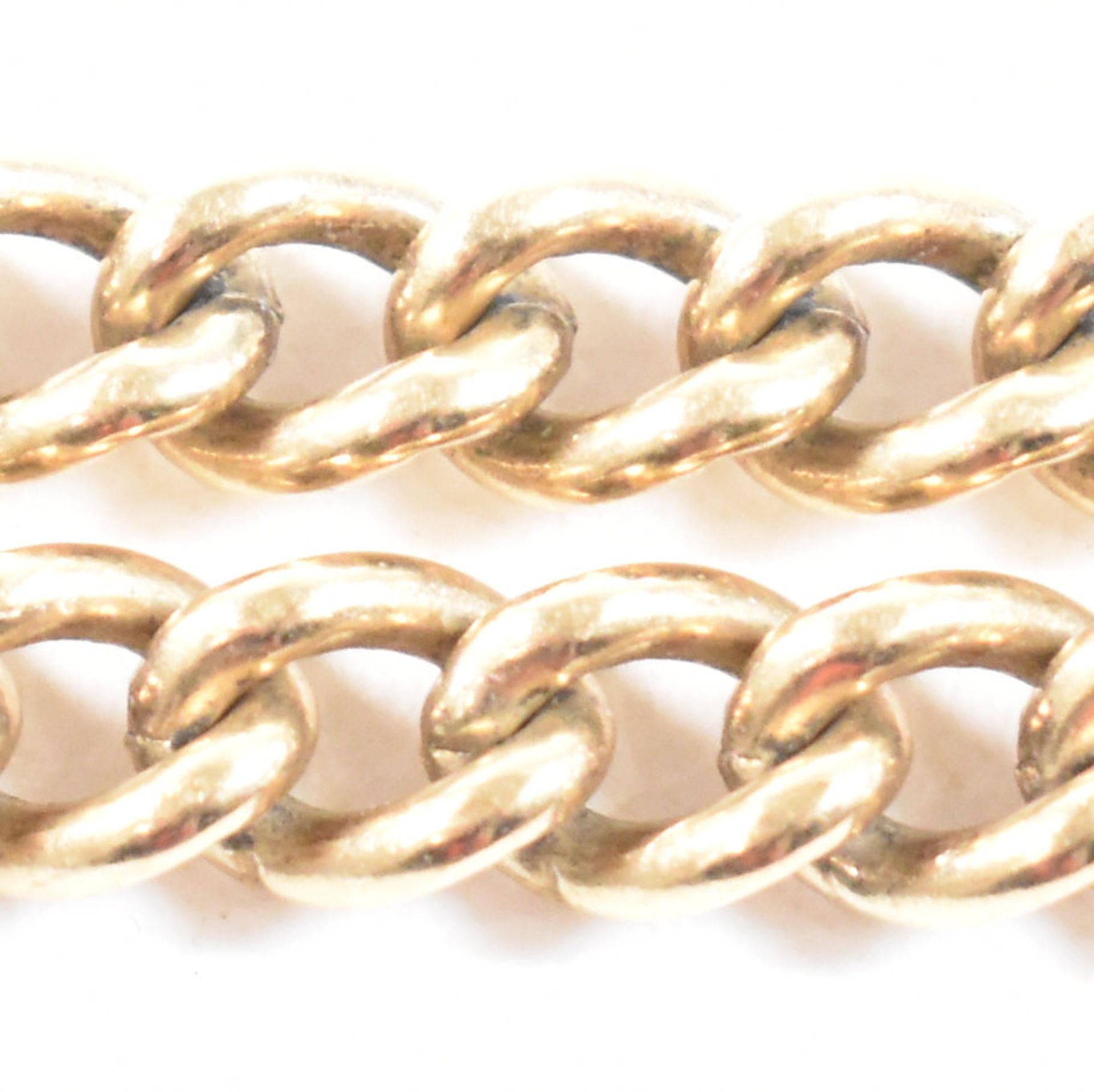 HALLMARKED 9CT GOLD CURB LINK CHAIN BRACELET - Image 4 of 4