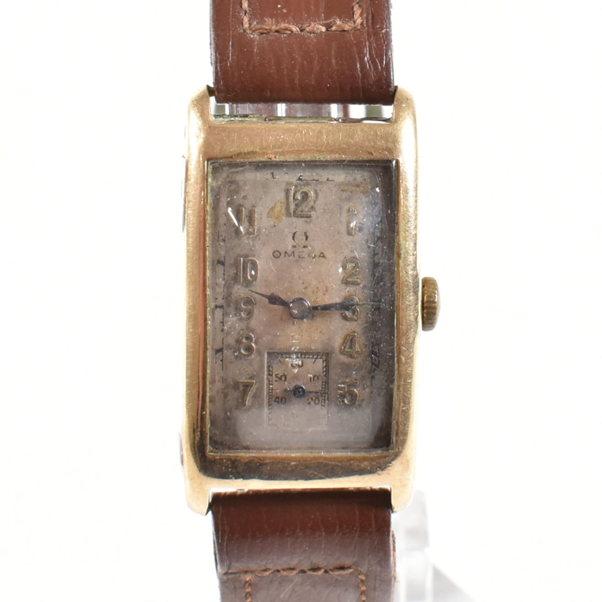 EARLY 20TH CENTURY OMEGA 9CT GOLD WRISTWATCH
