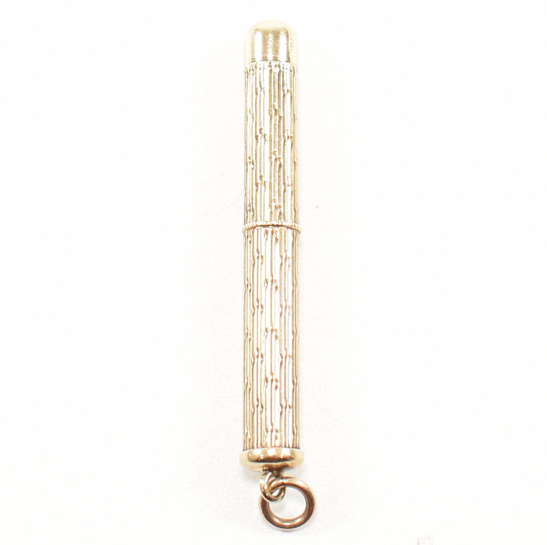 HALLMARKED 9CT GOLD PROPELLING CIGAR PIERCER FOB - Image 4 of 5