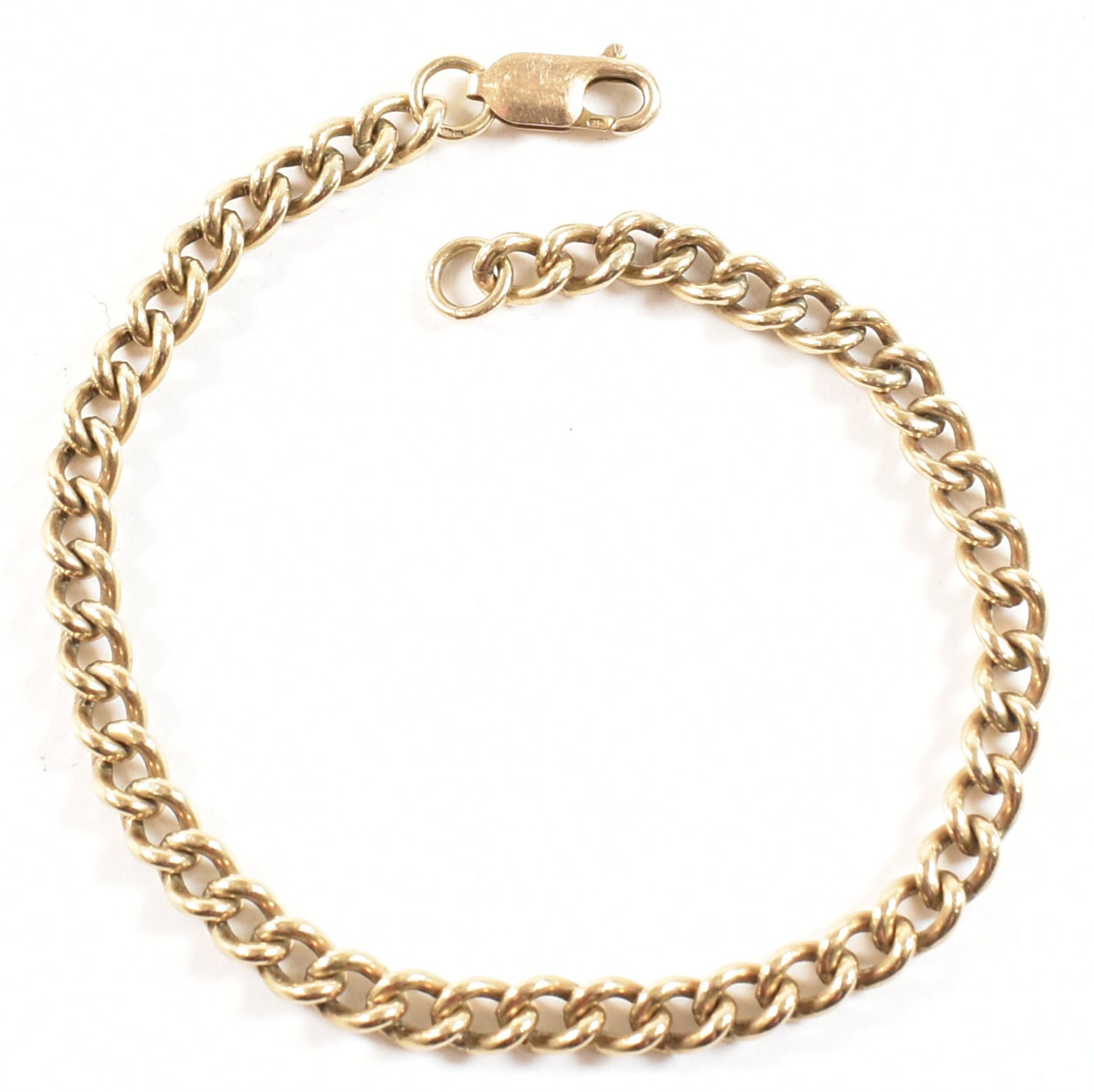 HALLMARKED 9CT GOLD CURB LINK CHAIN BRACELET - Image 2 of 4
