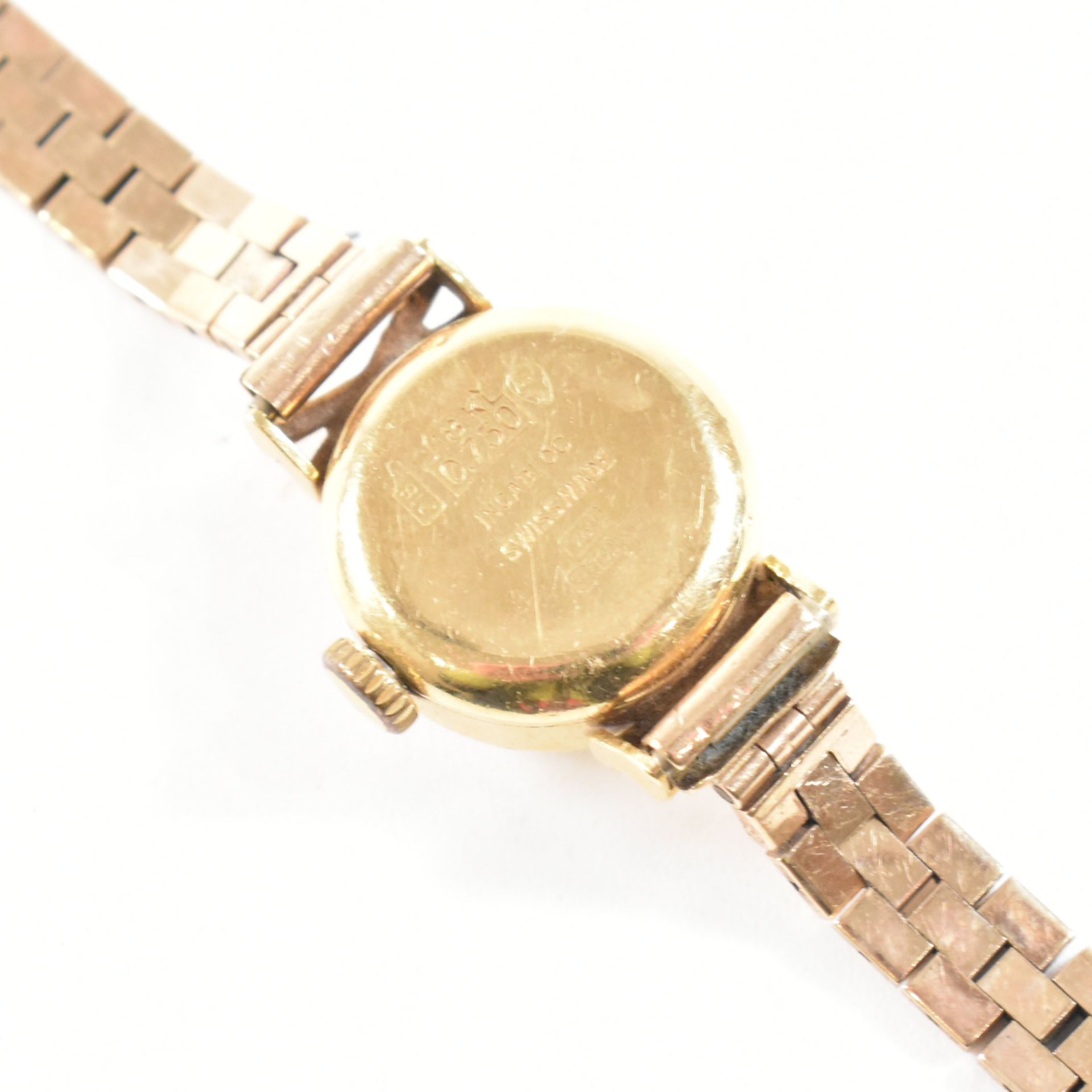 18CT GOLD GANDINO LADIES DRESS WATCH - 9CT GOLD STRAP - Image 5 of 7