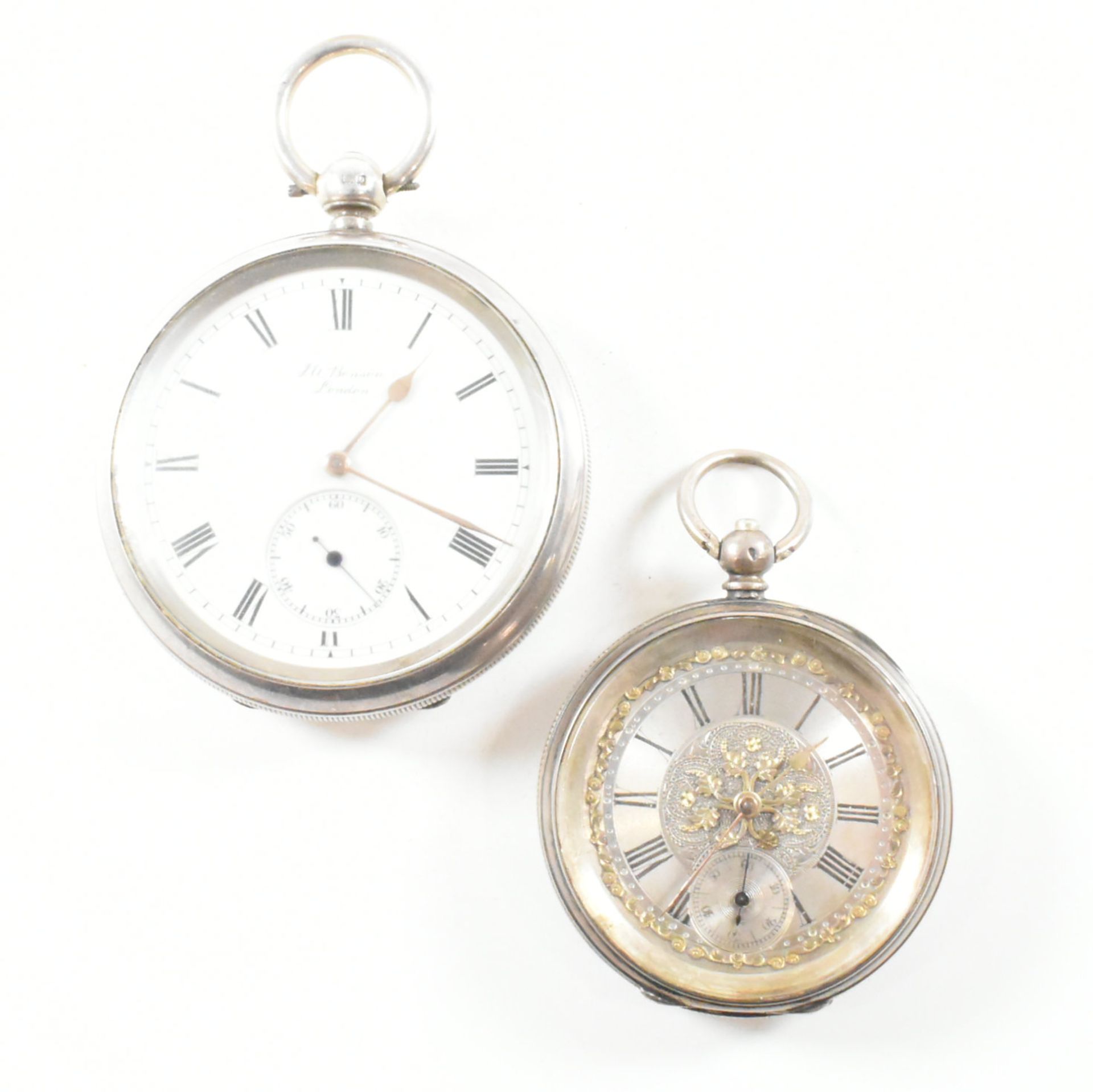 TWO EARLY 2OTH CENTURY SILVER POCKET WATCHES
