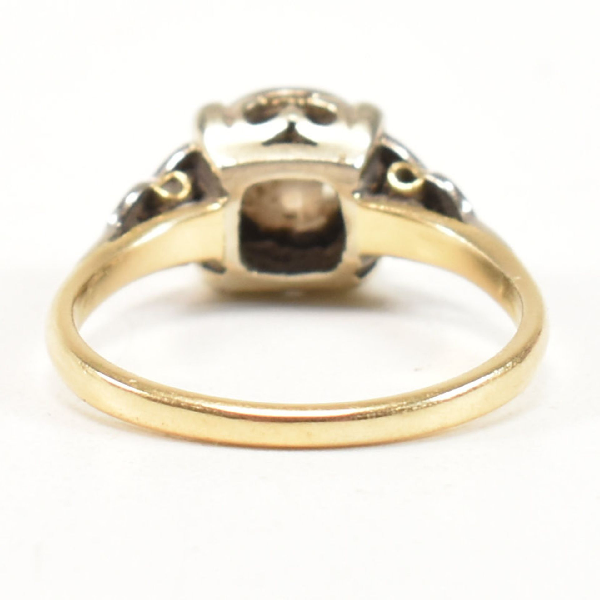 EDWARDIAN 18CT GOLD & PLATINUM DIAMOND SOLITAIRE RING - Image 5 of 8