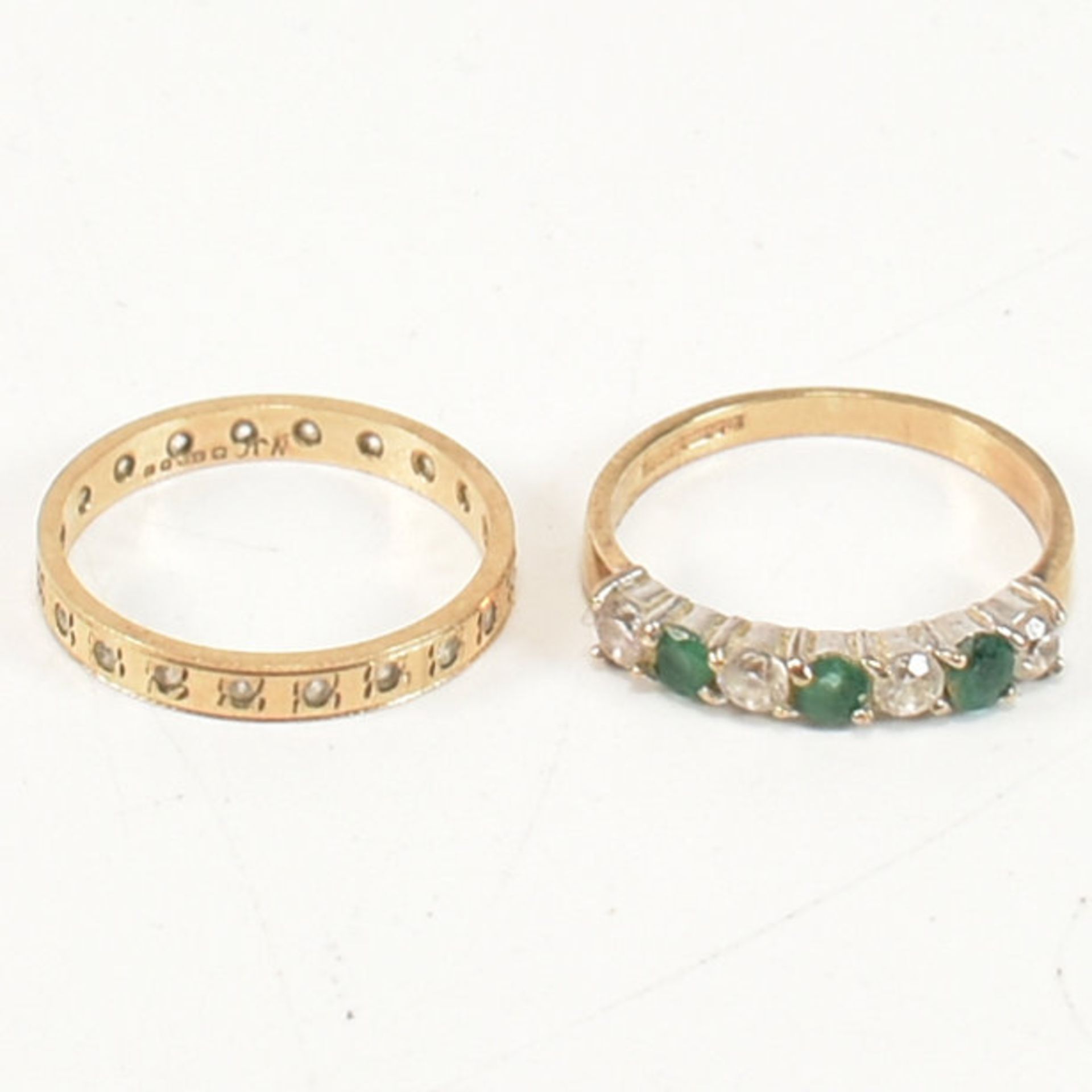 TWO HALLMARKED 9CT GOLD GEM SET RINGS - Image 2 of 11