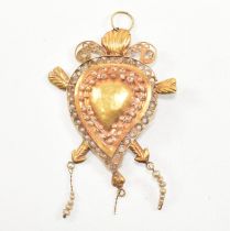 19TH CENTURY SARDINIAN SACRED HEART PENDANT