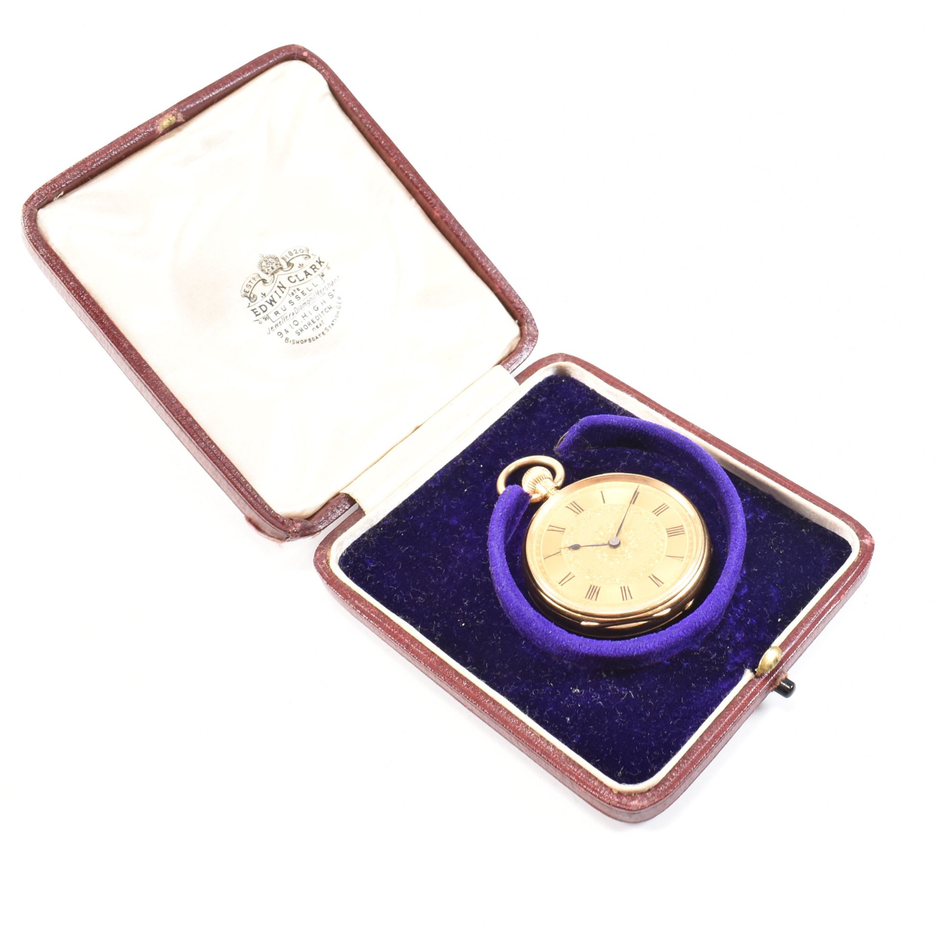 HALLMARKED 18CT GOLD OPEN FACE POCKET WATCH. - Image 2 of 7