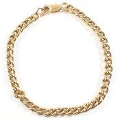 HALLMARKED 9CT GOLD CURB LINK CHAIN BRACELET