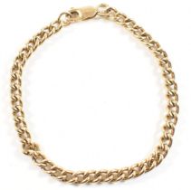 HALLMARKED 9CT GOLD CURB LINK CHAIN BRACELET