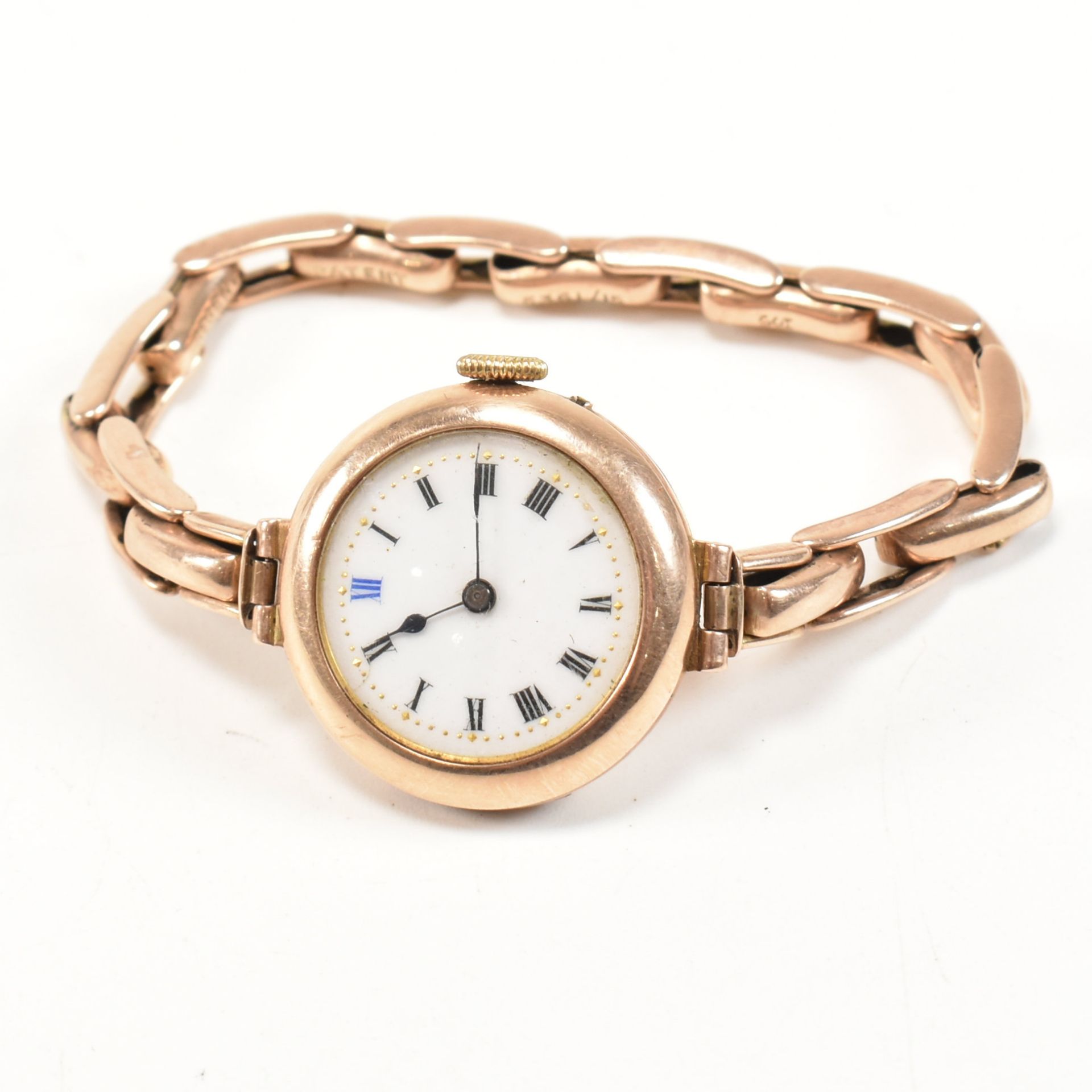 EARLY 20TH CENTURY 9CT GOLD LADIES DRESS WRISTWATCH - Image 2 of 7