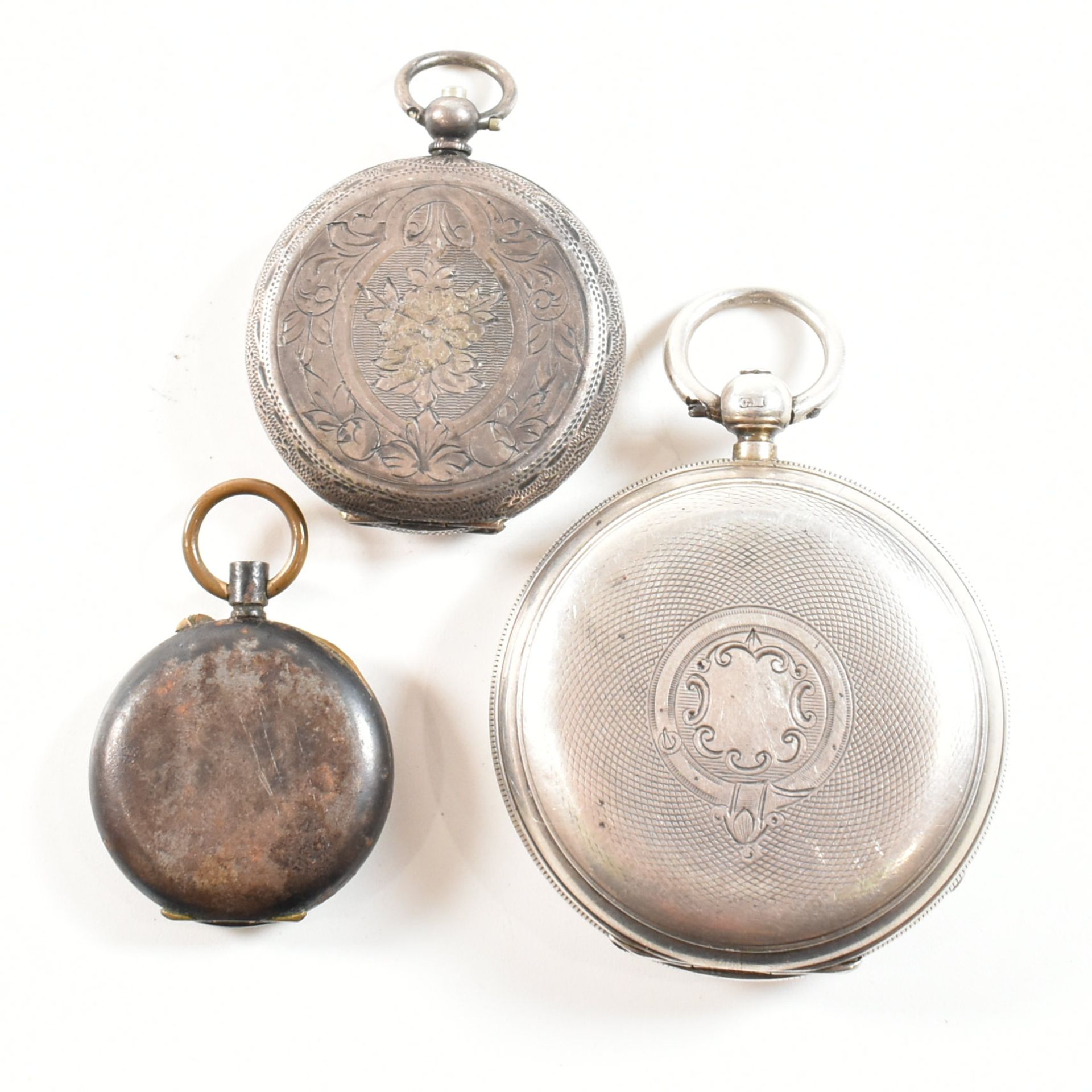 SILVER HALLMARKED CHESTER OPEN FACED POCKET WATCH & OTHERS - Image 2 of 5