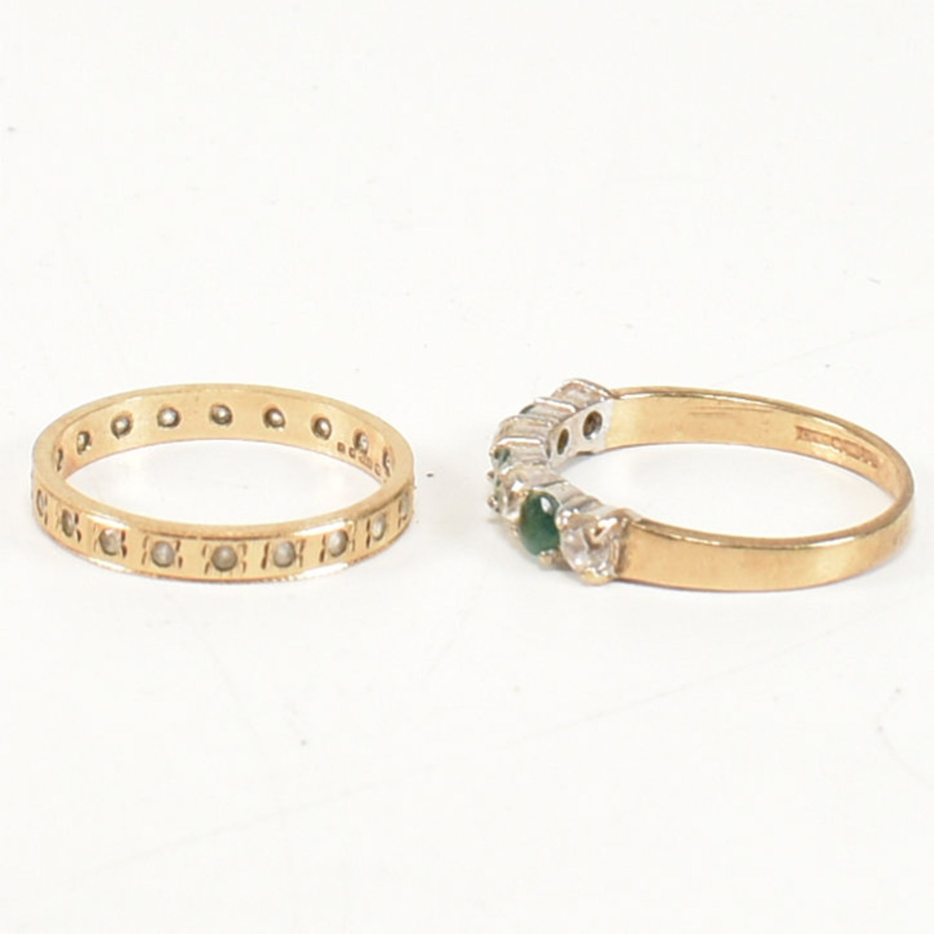 TWO HALLMARKED 9CT GOLD GEM SET RINGS - Image 4 of 11