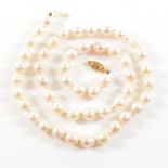 HALLMARKED 9CT GOLD & CULTURED PEARL NECKLACE