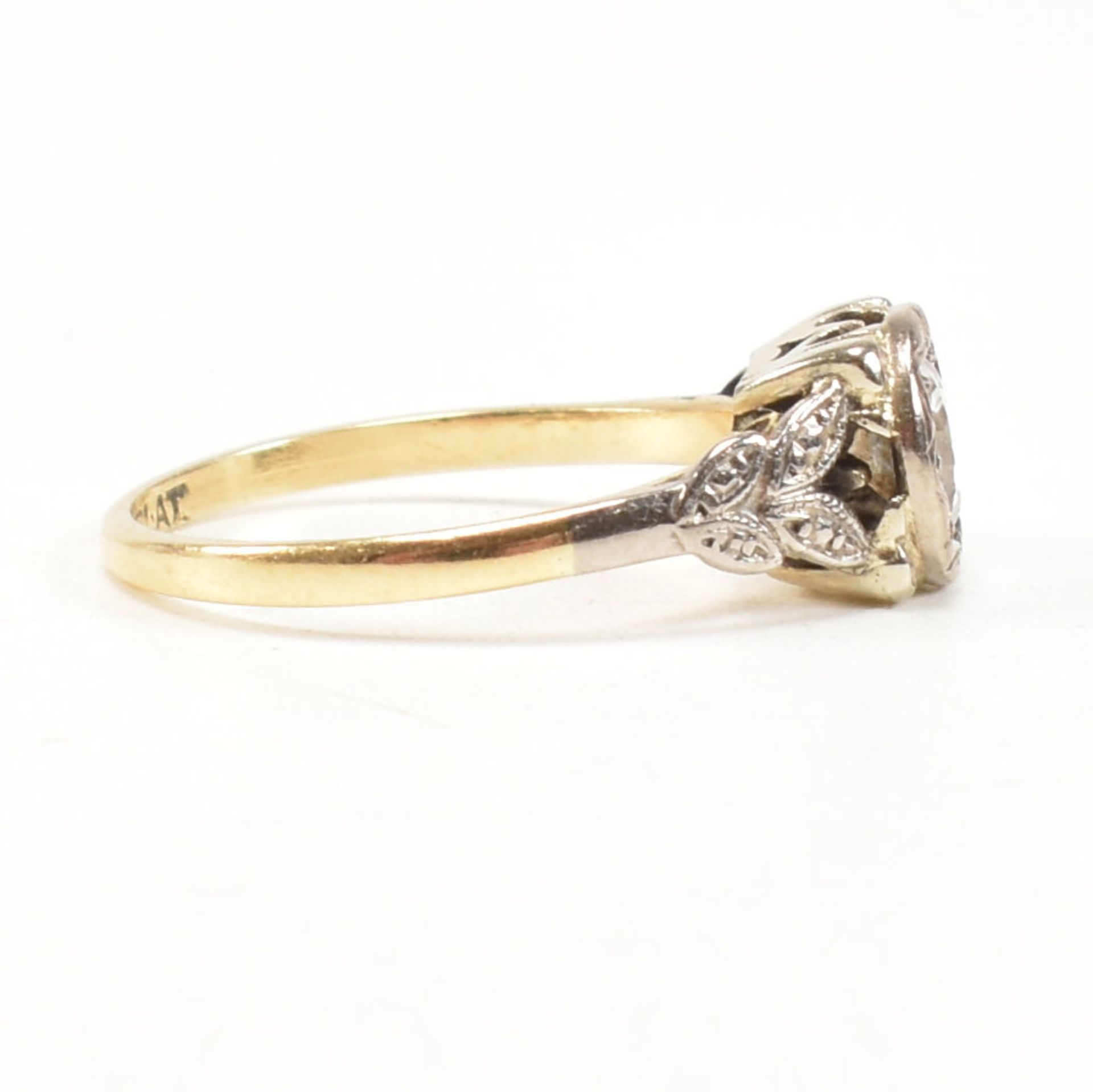 EDWARDIAN 18CT GOLD & PLATINUM DIAMOND SOLITAIRE RING - Image 2 of 8