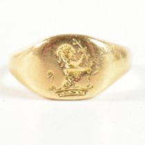 GOLD LION SIGNET RING