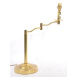 MID 20TH CENTURY BRASS EXTENDING ARM TABLE LAMP