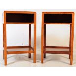 PAIR OF MID CENTURY AIR MINISTRY MANNER BEDSIDE TABLES