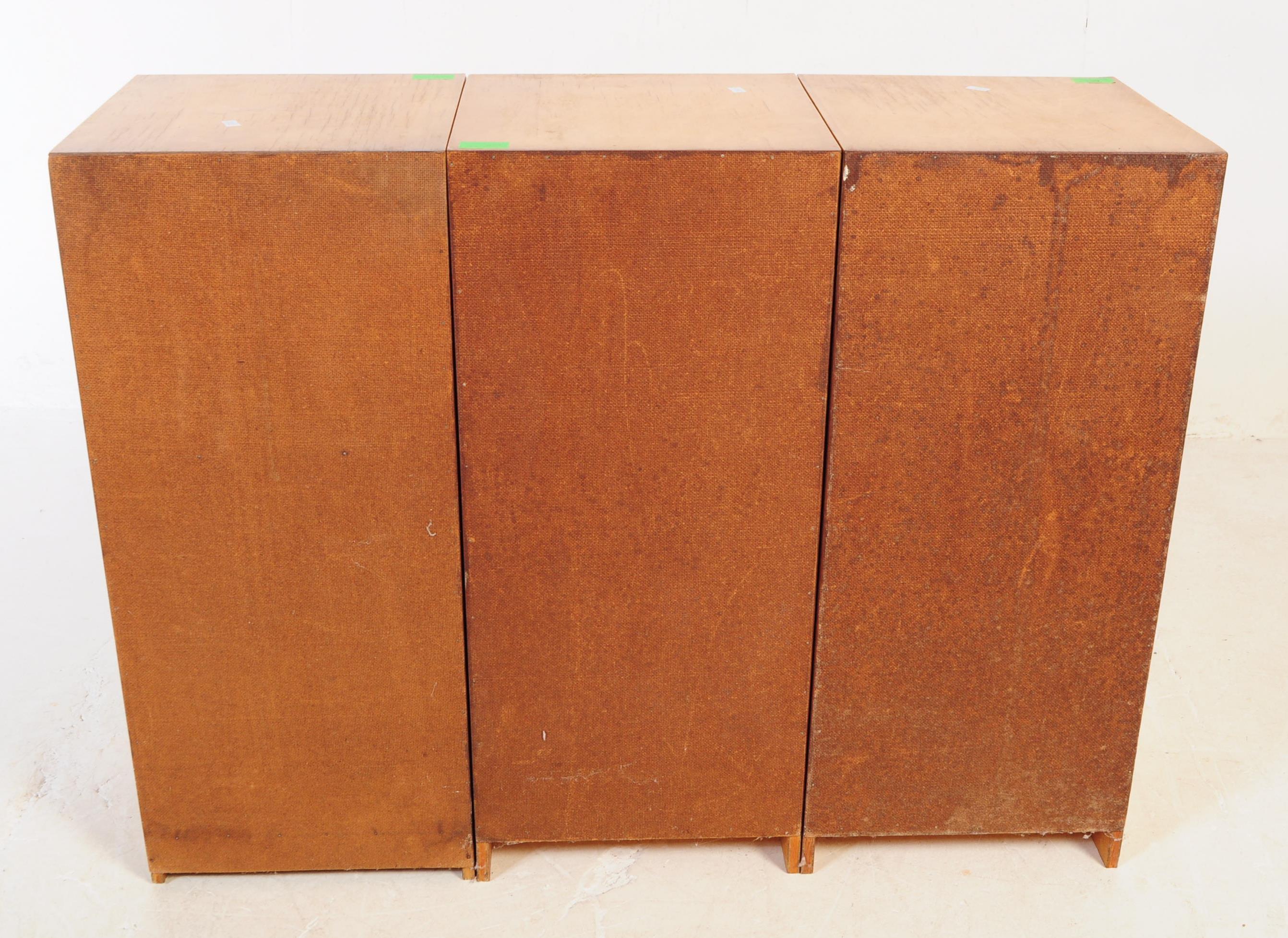 THREE MID CENTURY PLYWOOD BEDSIDE CUPBOARDS - Image 4 of 7