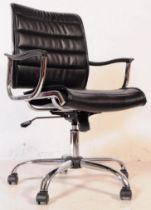 EAMES - ALUMINIUM GROUP STYLE CONTEMPORARY LEATHER DESK CHAIR