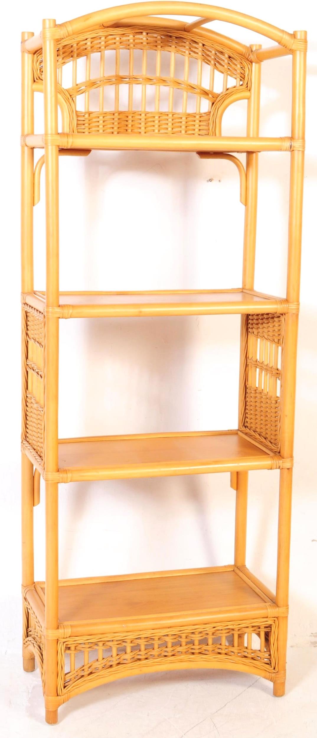 CONTEMPORARY 21ST CENTURY BAMBOO & RATTAN SHELVING UNIT - Image 2 of 12