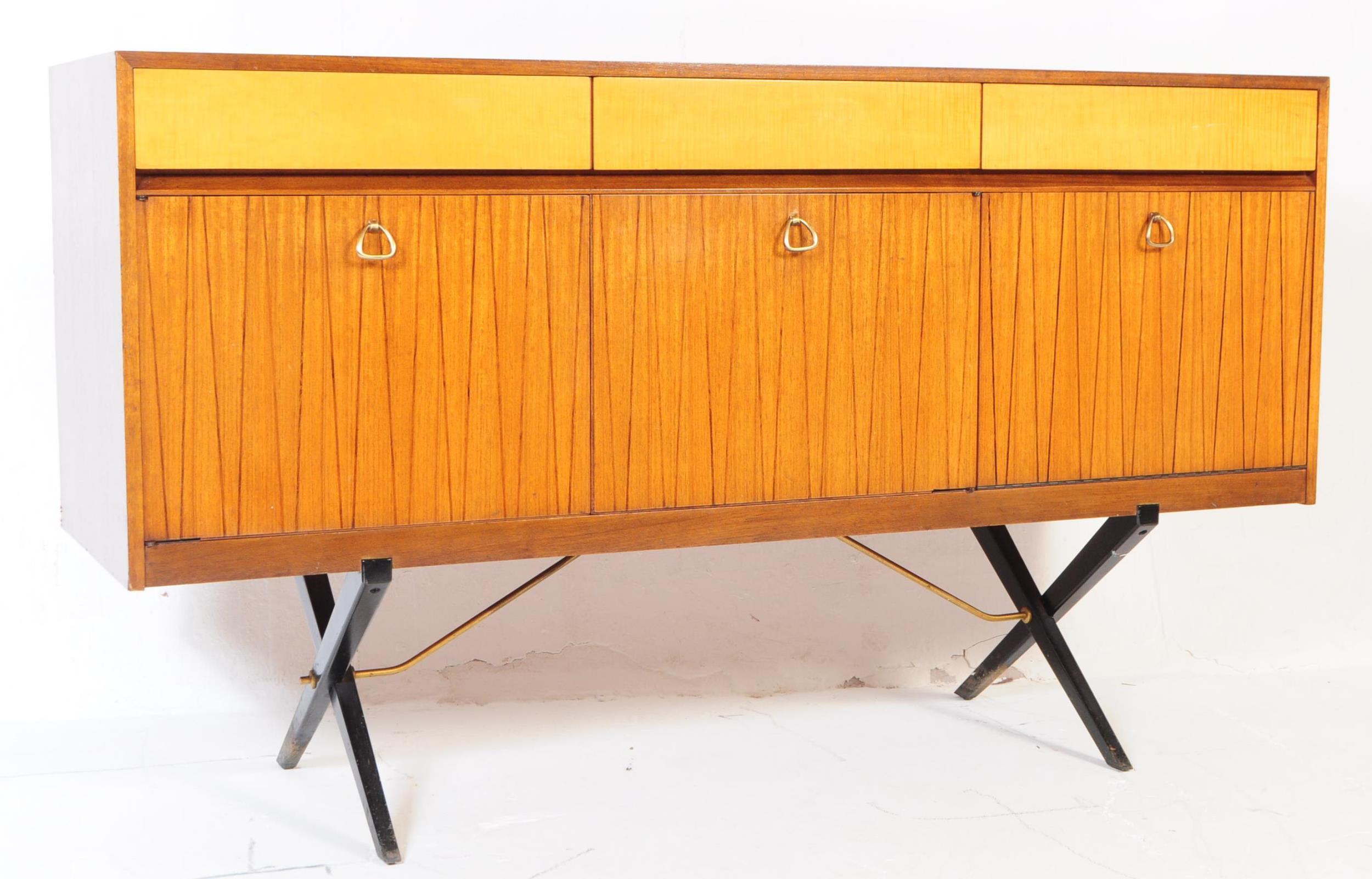 WRIGHTON - MID CENTURY TEAK AND SATINWOOD SIDEBOARD