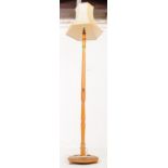 1930'S ART DECO OAK FLOOR STANDARD STANDING LAMP LIGHT