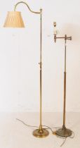 TWO EARLY 20TH CENTURY BRASS STANDARD LAMPS