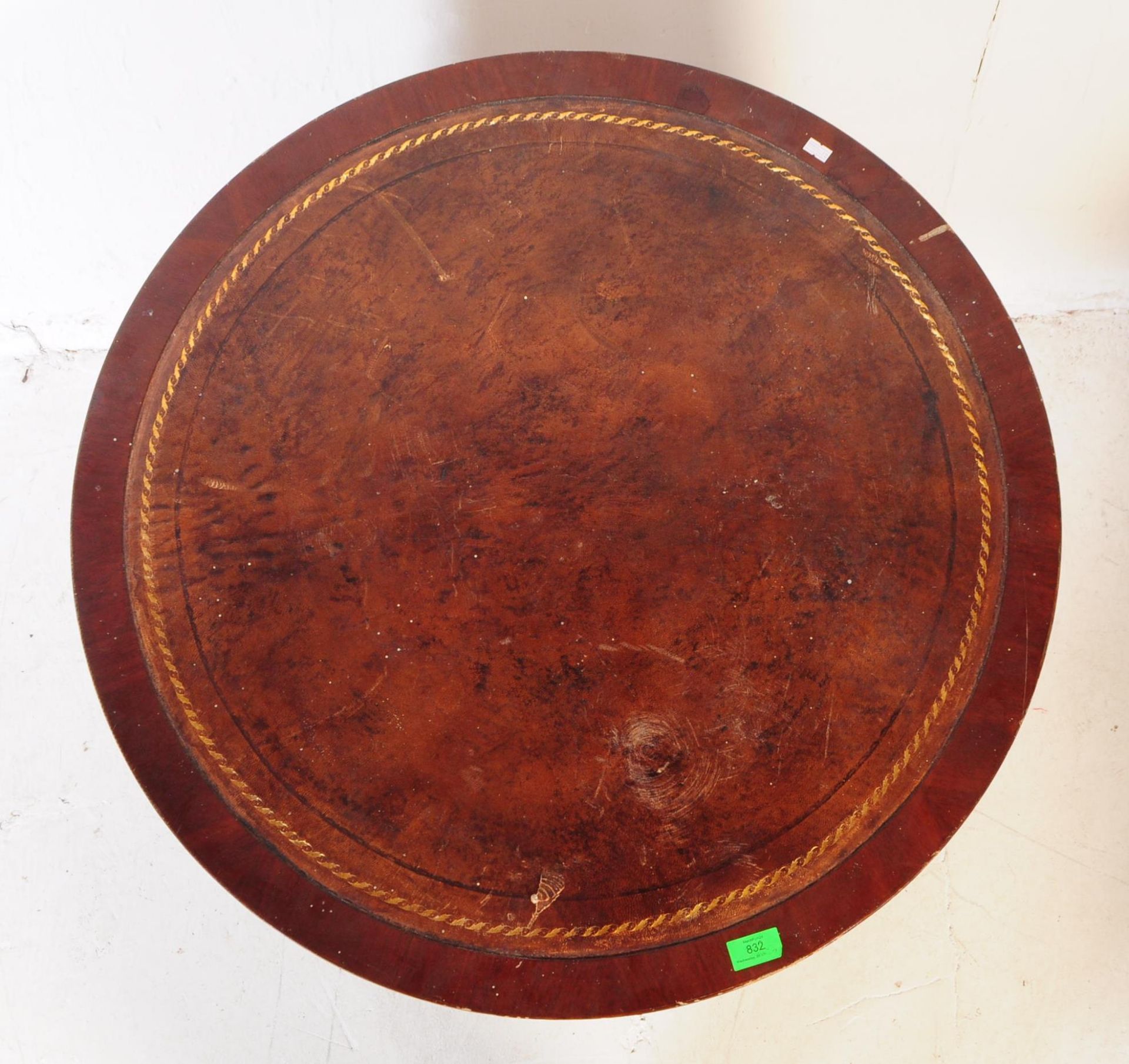 GEORGE III REVIVAL LOW MAHOGANY RENT / DRUM TABLE - Image 3 of 9