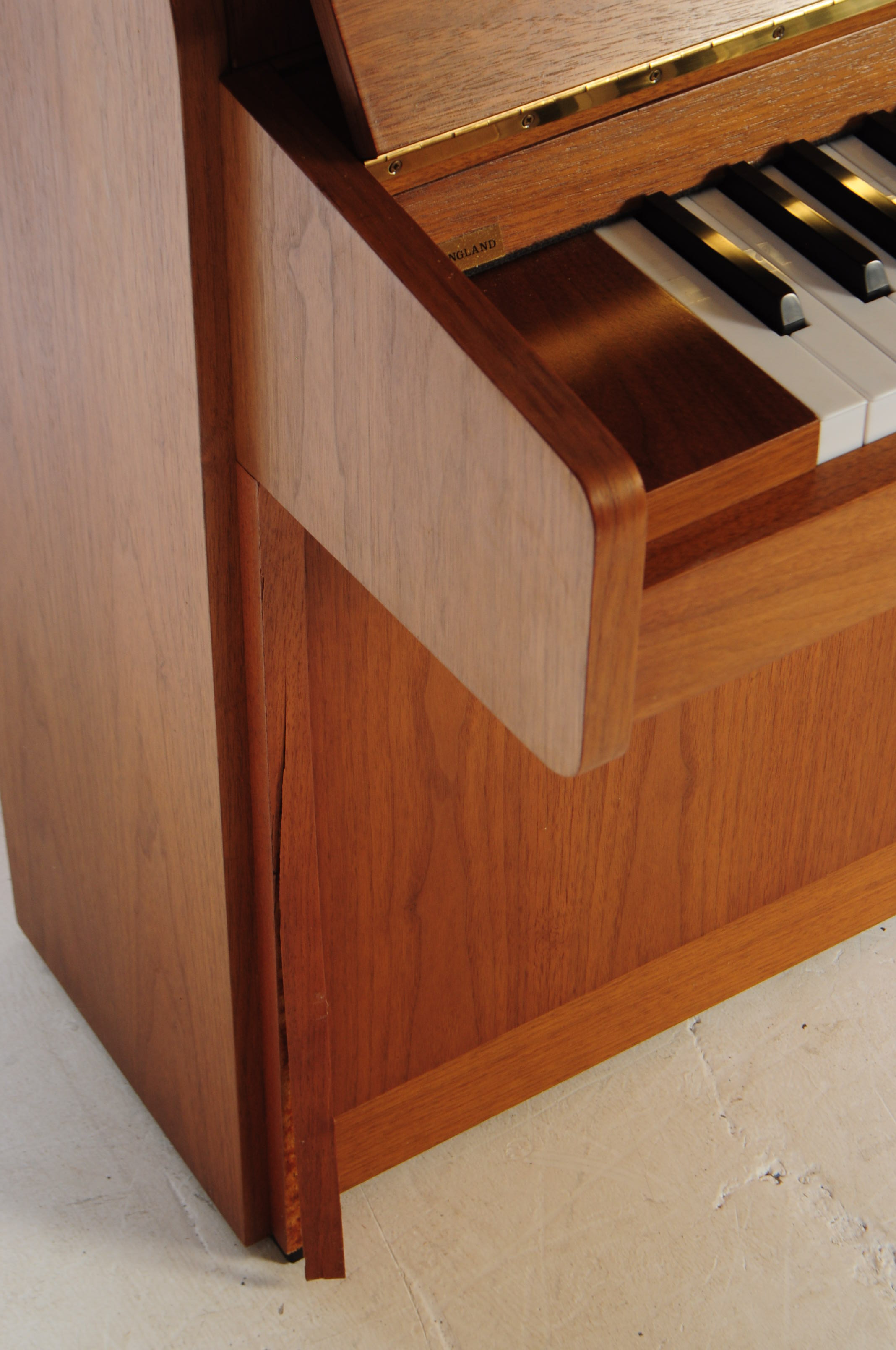 JOHN BROADWOOD & SONS - TEAK CASED UPRIGHT PIANO - Image 6 of 9